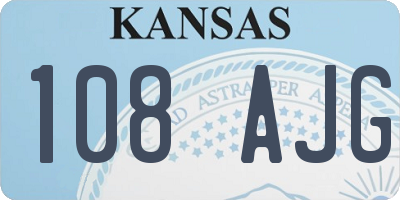 KS license plate 108AJG