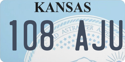 KS license plate 108AJU