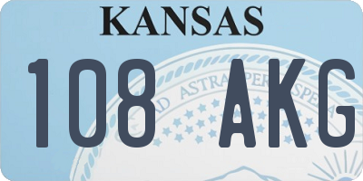 KS license plate 108AKG