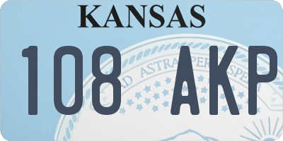 KS license plate 108AKP
