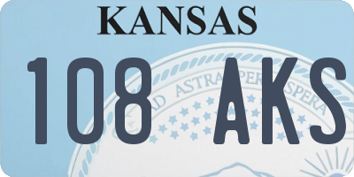 KS license plate 108AKS