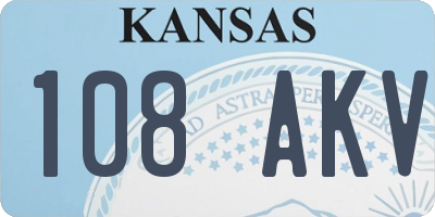 KS license plate 108AKV