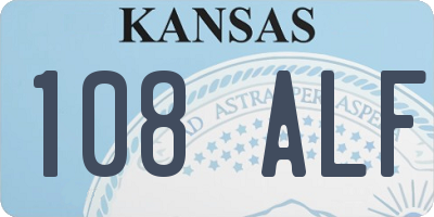 KS license plate 108ALF