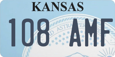 KS license plate 108AMF
