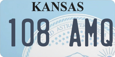 KS license plate 108AMQ