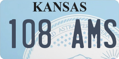 KS license plate 108AMS