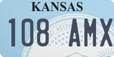 KS license plate 108AMX