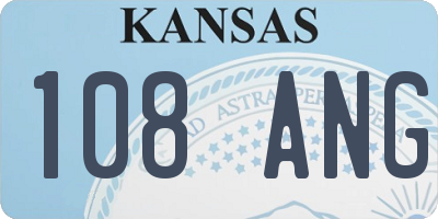 KS license plate 108ANG