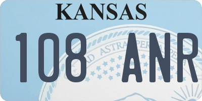 KS license plate 108ANR