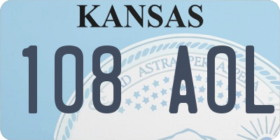 KS license plate 108AOL