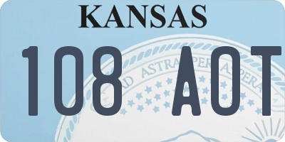 KS license plate 108AOT