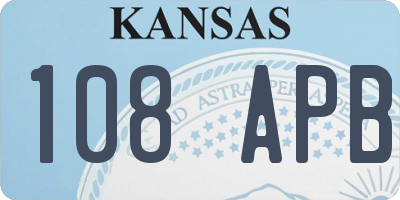 KS license plate 108APB