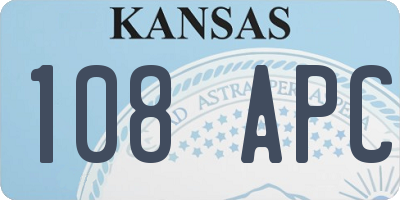 KS license plate 108APC