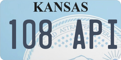 KS license plate 108API