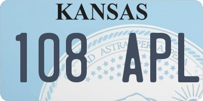 KS license plate 108APL