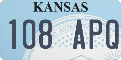 KS license plate 108APQ