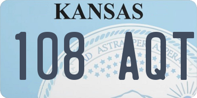KS license plate 108AQT