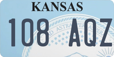 KS license plate 108AQZ