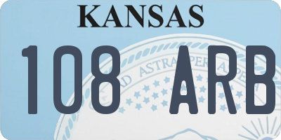 KS license plate 108ARB