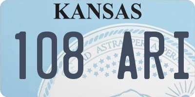 KS license plate 108ARI