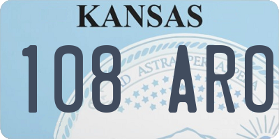 KS license plate 108ARO