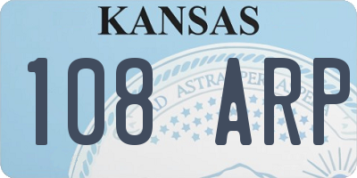KS license plate 108ARP