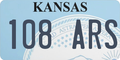 KS license plate 108ARS