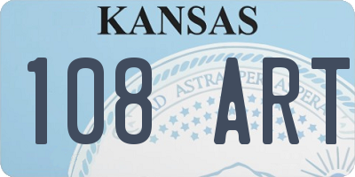 KS license plate 108ART