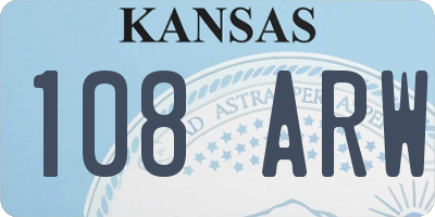 KS license plate 108ARW
