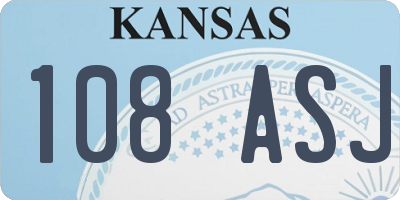 KS license plate 108ASJ