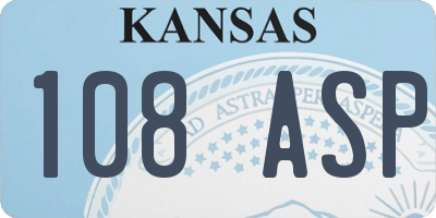 KS license plate 108ASP