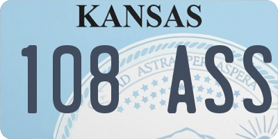 KS license plate 108ASS
