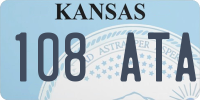 KS license plate 108ATA