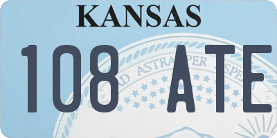 KS license plate 108ATE