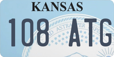 KS license plate 108ATG
