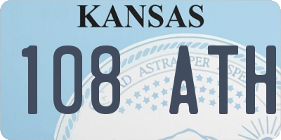 KS license plate 108ATH