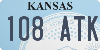 KS license plate 108ATK