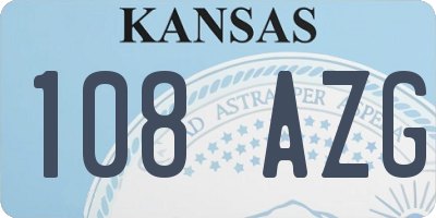 KS license plate 108AZG