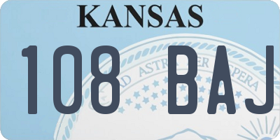 KS license plate 108BAJ