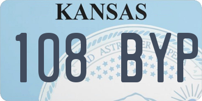 KS license plate 108BYP