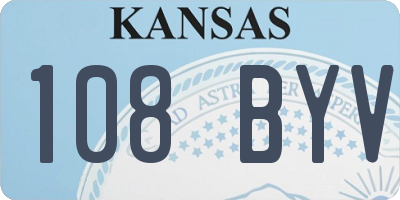 KS license plate 108BYV