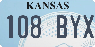 KS license plate 108BYX