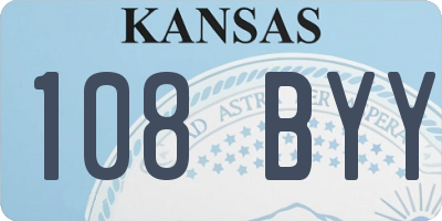 KS license plate 108BYY