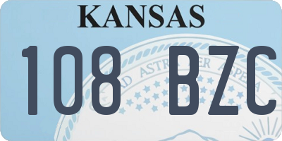 KS license plate 108BZC