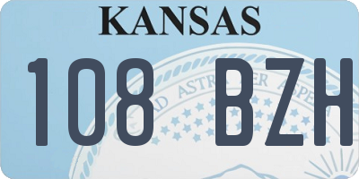 KS license plate 108BZH