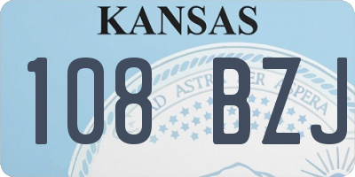 KS license plate 108BZJ