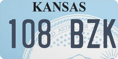 KS license plate 108BZK