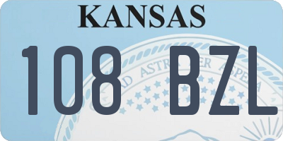 KS license plate 108BZL