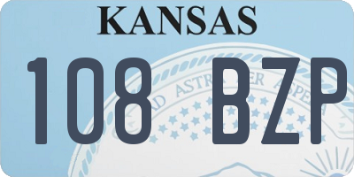 KS license plate 108BZP