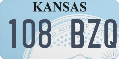 KS license plate 108BZQ